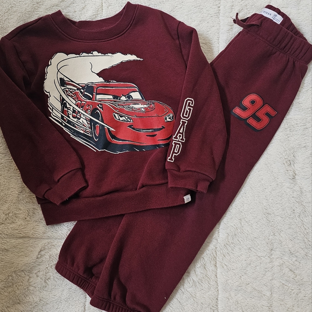 GAP Kids Maroon Sweatpants and Sweatshirt Set